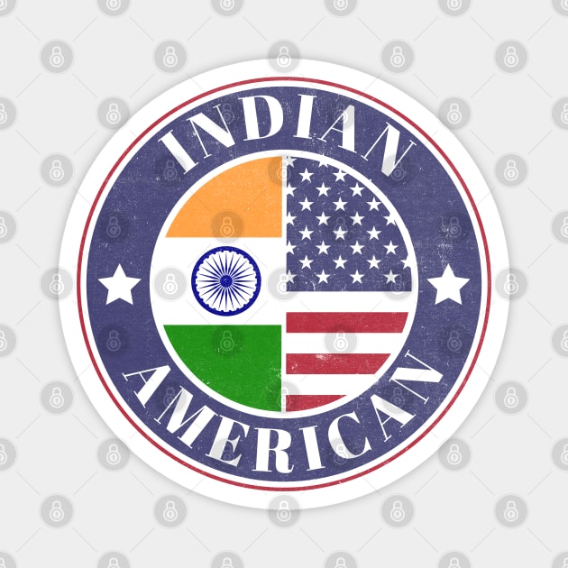 Proud Indian-American Badge - India Flag Magnet by Yesteeyear