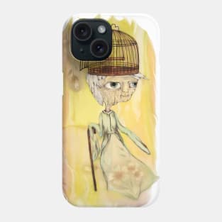 Ingrid - a surreal old woman Phone Case