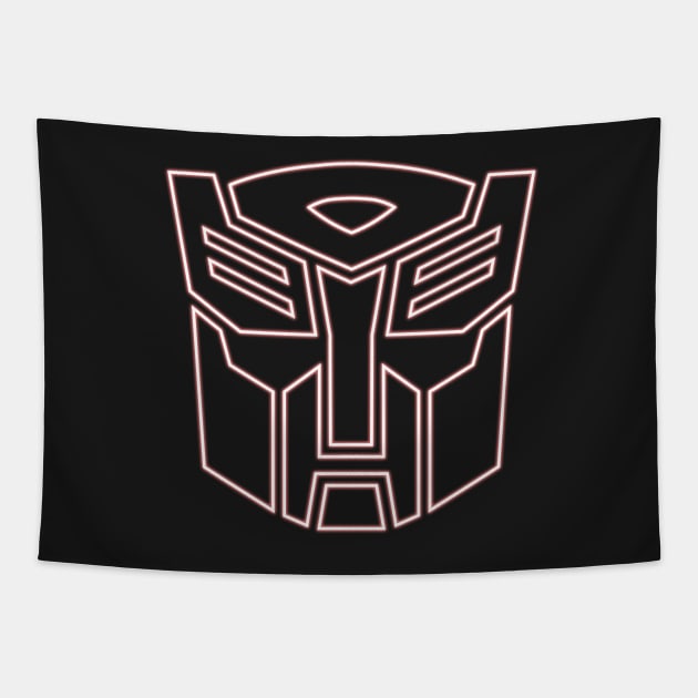 Autobot Logo Glow - Red Tapestry by prometheus31