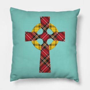 Celtic Tartan Cross (Front Version) Pillow