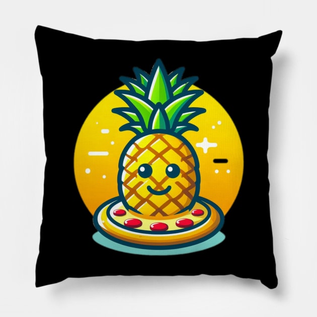 Pineapple Pizza Pillow by 2Divided