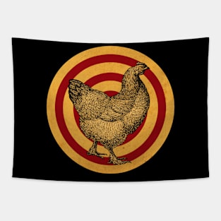 Vintage Hen Label Tapestry