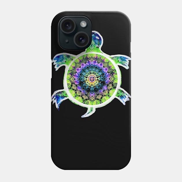 Terrapin Turtle tie dye spiritual indigenous hippie phish dead head mandala Phone Case by Aurora X