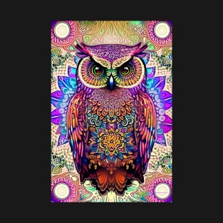 Owl Trippy Hippie Vibes 48 T-Shirt