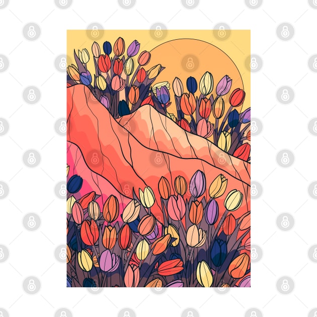 Tulip mountains by Swadeillustrations