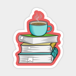 Books And Coffee Magnet