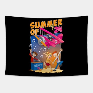 The Summer Of 2024 - ny And Colourful Illustration Tapestry