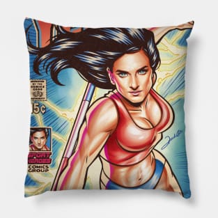 Pole Vault Lady Pillow