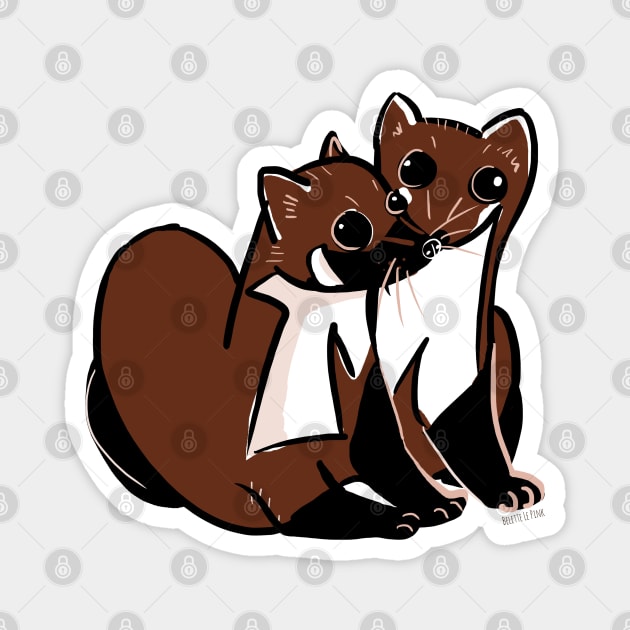 Stone martens in love Magnet by belettelepink