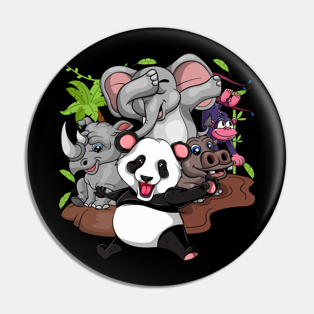 Panda Hippo Rhino Monkey Elephant Zoo Animal - Zoo - Pin | TeePublic Panda Hippo Rhino Monkey Elephant Zoo Animal - Zoo - Pin | TeePublic