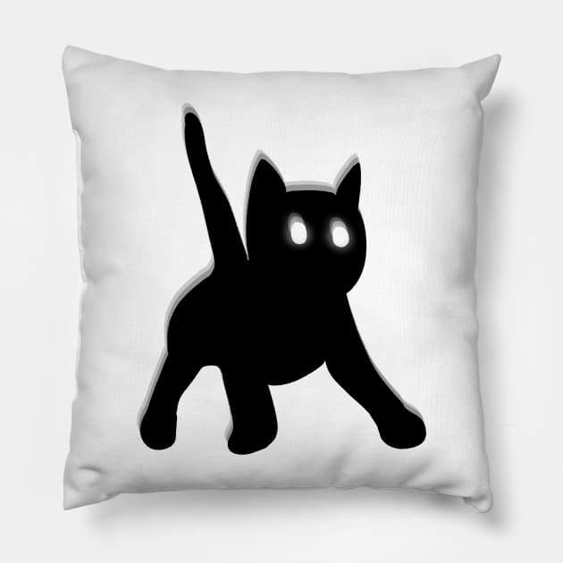 Scared Cat Pillow by lindepet