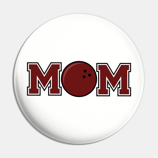 Bowling Mom Maroon Pin by capesandrollerskates 