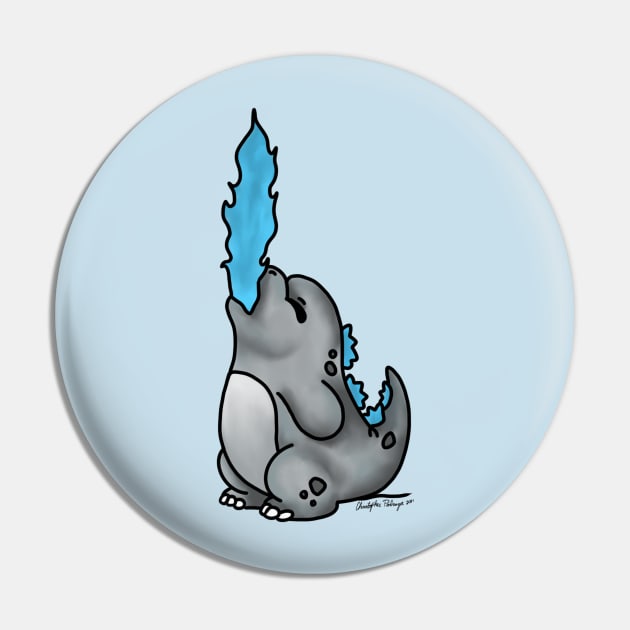 Godzilla Pin by Kitopher Designs