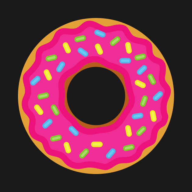 Sprinkles over pink donut icing by InkyArt