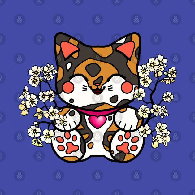 Happy Calico Kitty by Art by Veya