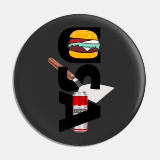 USA Map - Hamburger, Spatula, Beer Pin