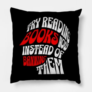 Read banned books skull Pillow