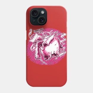 flying pink elephant Phone Case