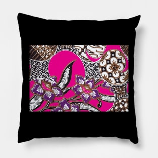 Paisley BATIK Flowers Pillow