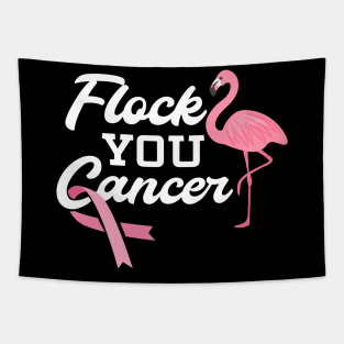 Flock You Breast Cancer print I Pink Flamingo Fighter Gift Tapestry