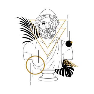 Hephaestus (Vulcanus). Creative Illustration In Geometric And Line Art Style T-Shirt