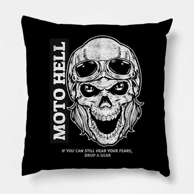Speed Racing Hell - Motor Bikers Pillow by Blinxs
