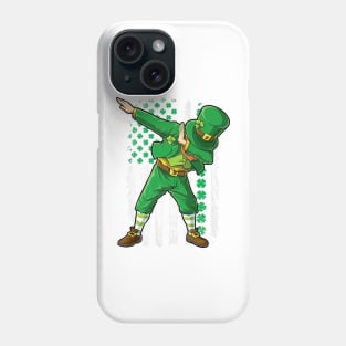 Dabbing Leprechaun Irish American Flag St Patricks Day Phone Case