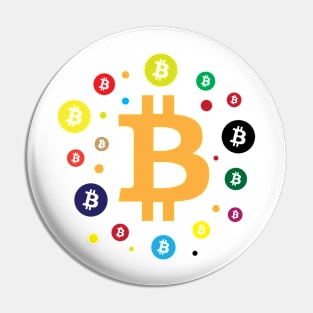 Bitcoin in all colors Pin