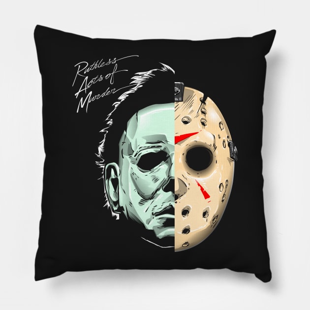 Random Acts of Murder Pillow by boltfromtheblue