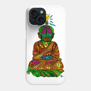 Happy and joyful enlightened Buddha Phone Case