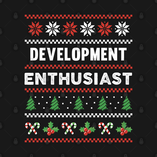 Development Enthusiast Ugly Christmas Sweater Gift by qwertydesigns