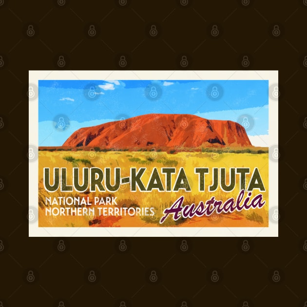 Uluru-Kata Tjuta National Park - Australia Northern Territory - Vintage Postcard by TGKelly