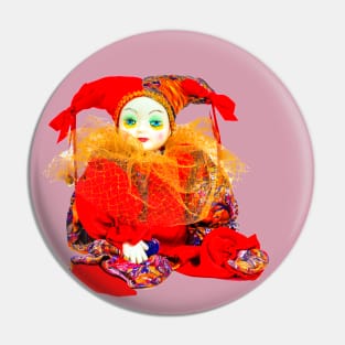 carinval clown doll Pin