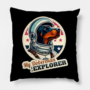 Astronaut Doberman Pillow