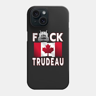 F-CK TRUDEAU SAVE CANADA FREEDOM CONVOY OF TRUCKERS WHITE Phone Case