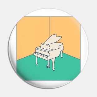 Room corners with piano. Pin