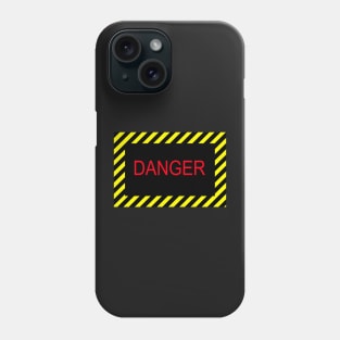 Abstract Danger sign with Yellow stripes Phone Case
