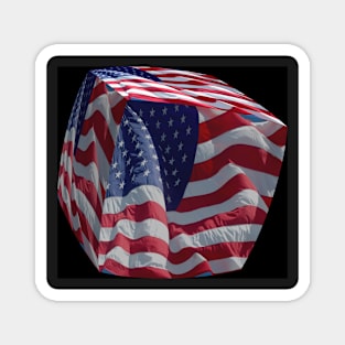 Stars and Stripes cubed. Magnet