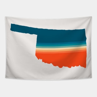 Oklahoma State Retro Map Tapestry