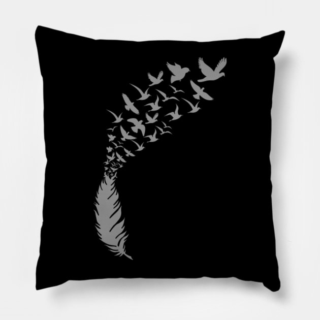 Birds of the same Feathers Pillow by Aine Creative Designs