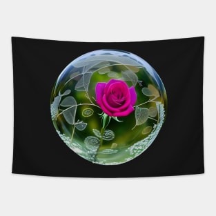 Rose in the glass ball Tapestry