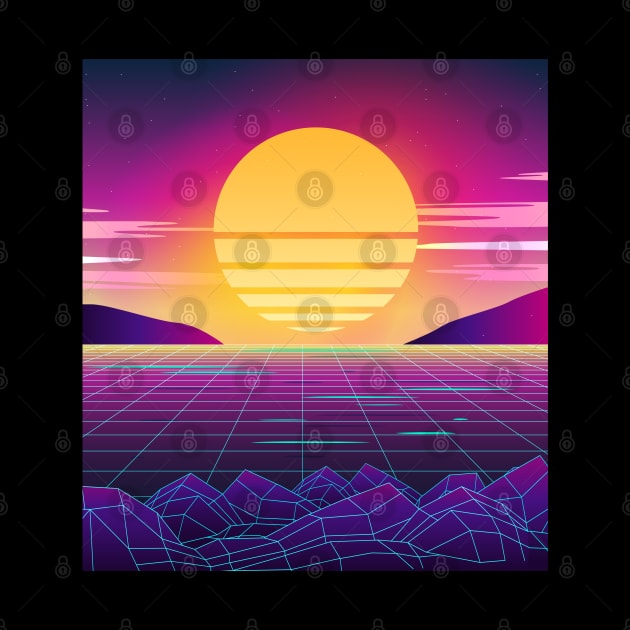 80s Sunset at the Beach Retrowave by edmproject