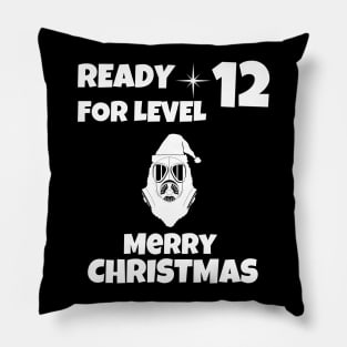 Quarantined Christmas level 12 White Pillow