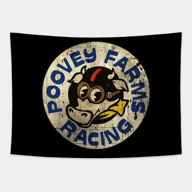 Vintage Poovey Farms Racing Tapestry by Niko Neon