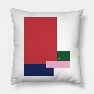 POP ART RED BLUE PINK AND GREEN #minimal #art #design #kirovair #buyart #decor #home Pillow