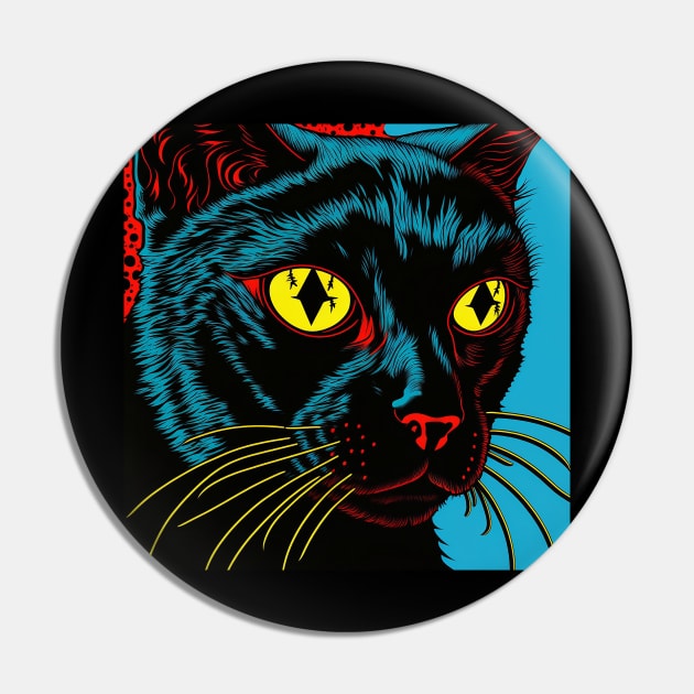 Burns Black Cat I Pin by 20th Century Tees