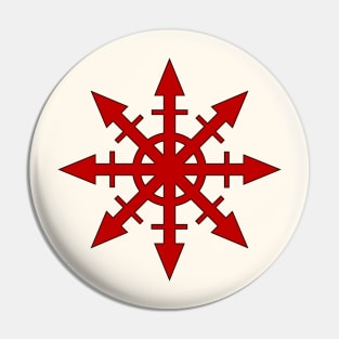 Red Chaostar (Black Outline) Pin