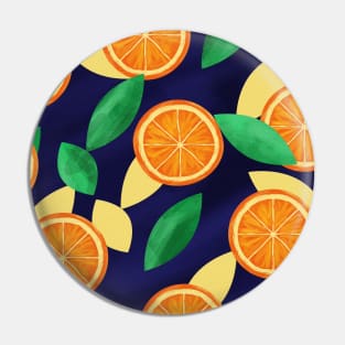 Orange pattern background with leaves Pin