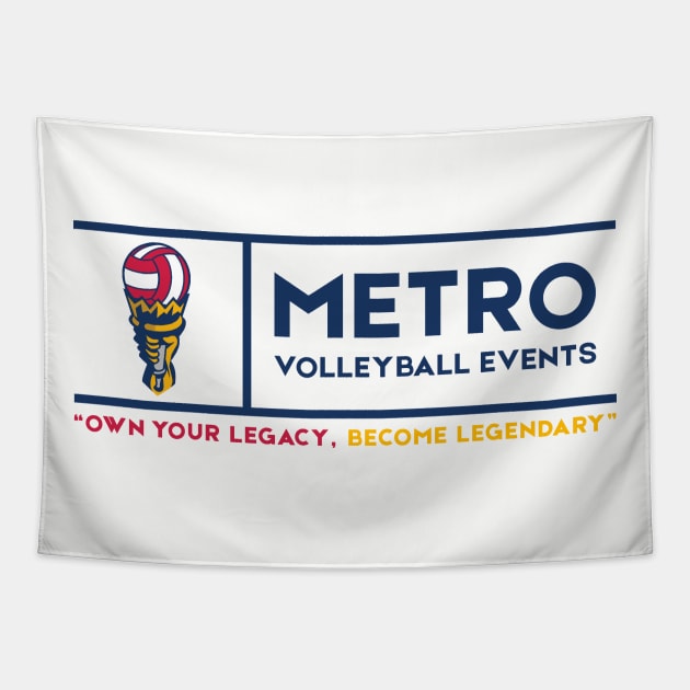 Slogan Logo Tapestry by metro volleyball events