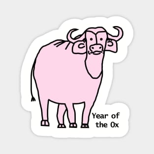 Year of the Ox Pink Magnet